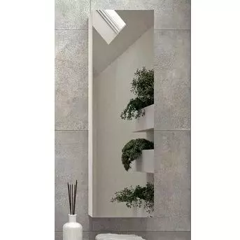 Demi-colonne flaconnier BENTO 35cm H.118cm 1 porte miroir - Laque au choix - DECOTEC R�f. 1794121 / 1794131