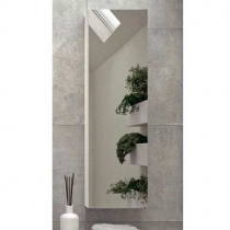 Demi-colonne flaconnier BENTO 35cm H.118cm 1 porte miroir - Laque au choix - DECOTEC Réf. 1794121 / 1794131