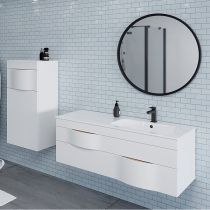 Demi colonne Illusion 50cm 1 porte 1 tiroir charnières à droite Laque au choix - DECOTEC Réf. 1816551