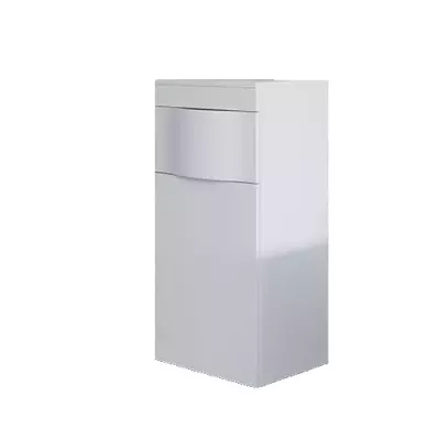 Demi-colonne Illusion 50cm H.103cm 1 porte + 1 tiroir / Laque & poign�e au choix - DECOTEC
