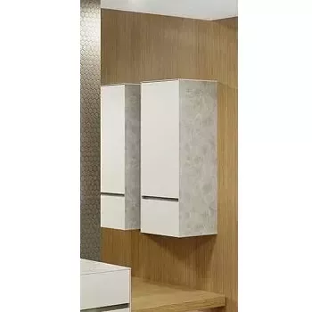 Demi-Colonne KARMA L.41cm H.115cm 1 porte /1 tiroir C�ram d�cor & Laque ou Ch�ne ou Full c�ram - DECOTEC