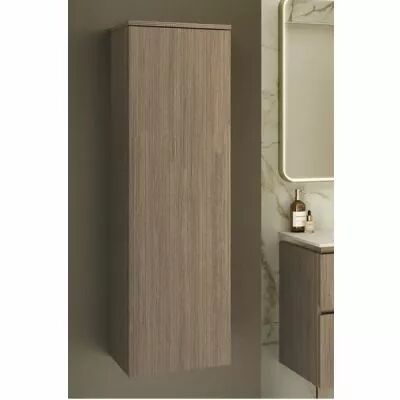 Demi-colonne LEVANTO 35cm H.120cm 1 porte - D�cor bois ch�ne stri� 2 finitions au choix - DECOTEC