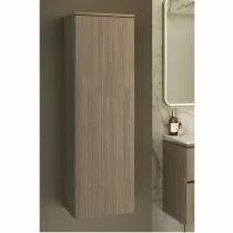 Demi-colonne LEVANTO 35cm H.120cm 1 porte - Décor bois chêne strié 2 finitions au choix - DECOTEC