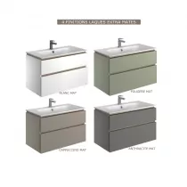 Demi-colonne LEVANTO 35cm H.120cm 1 porte - Laque extra-mate 4 finitions au choix - DECOTEC 1826741 / 1826751