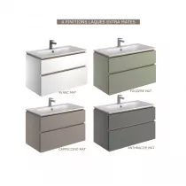 Demi-colonne LEVANTO 35cm H.120cm 1 porte - Laque extra-mate 4 finitions au choix - DECOTEC 1826741 / 1826751