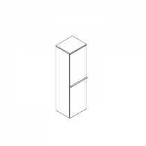 Demi-colonne Rivoli 35cm H.120 cm 1 porte Laque au choix - DECOTEC Réf. 1726301 / 1726303