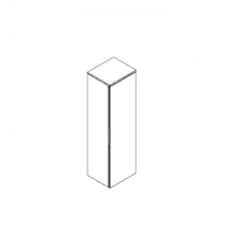 Demi-colonne Rivoli 35cm H.120 cm 1 porte Laque au choix - DECOTEC Réf. 1726301 / 1726303
