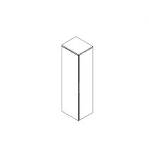 Demi-colonne Rivoli 35cm H.120 cm 1 porte Laque au choix - DECOTEC Réf. 1726301 / 1726303