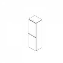Demi-colonne Rivoli 35cm H.120 cm 1 porte Laque au choix - DECOTEC Réf. 1726301 / 1726303