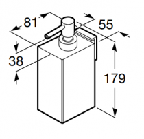 Distributeur de savon à poser Rubik Blanc / Chromé - ROCA Réf. A816842001