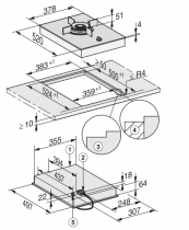 Domino 1 brûleur gaz triple couronne - MIELE Réf. CS71011FL