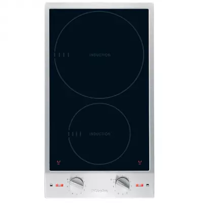 Domino de cuisson induction 30cm 2 foyers Noir cadre Inox - MIELE R�f. CS 1212-1 I