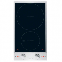 Domino de cuisson induction 30cm 2 foyers Noir cadre Inox - MIELE Réf. CS 1212-1 I