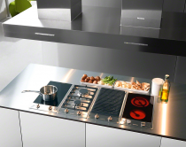 Domino de cuisson induction 30cm 2 foyers Noir cadre Inox - MIELE Réf. CS 1212-1 I