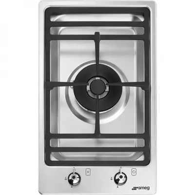 Domino gaz 30cm 1 br�leur Inox - SMEG Elite R�f. PGF31G2