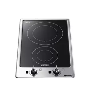 Domino induction 30cm 2 zones cadre Inox - SMEG R�f. PGF32I-1