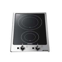 Domino induction 30cm 2 zones cadre Inox - SMEG Réf. PGF32I-1