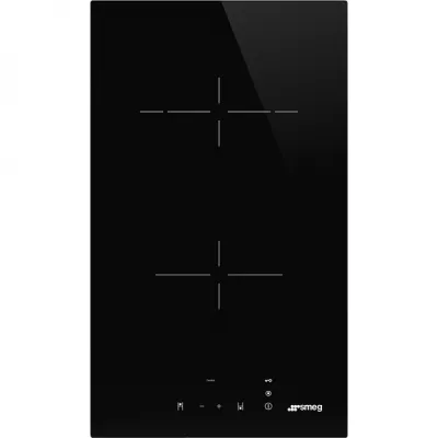 Domino vitroc�ramique 30cm 2 zones Noir - SMEG Elite R�f. SE232TD2