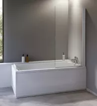 ECRAN NPB2 1 VOLET PIVOTANT 80x139 H TRANSPARENT 5 mm - CHROME - Atelier du Bain R&eacute;f. NPB2SCCHR