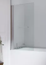 ECRAN RELEVA ILOA 1 VOLET PIVOTANT 80x140 CLAIR 5 mm TRAITE ARGENT - Atelier du Bain R&eacute;f. ILOA80SCTAB