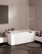 ECRAN RELEVABLE 2GENI1 140X70 CLAIR NOIR - Atelier du Bain R&eacute;f. 2GENI1SCLN