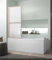 ECRAN RELEVABLE FUJI 1 VP 140X71 DEC TRAITE BOIS - Atelier du Bain R&eacute;f. FUJI71SDTW3