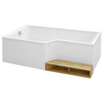 Ensemble baignoire bain-douche Neo 160 x 90/70 acrylique version gauche Blanc - JACOB DELAFON Réf. CE6D000L-00