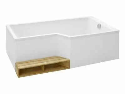 Ensemble baignoire bain-douche Neo 170 x 90/70 acrylique version droite Blanc - JACOB DELAFON R�f. CE6D002R-00
