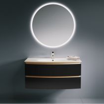 Ensemble BEL AMI 105cm meuble 2 tiroirs laqué avec vasque Céramyl® - DECOTEC Réf. 1820321