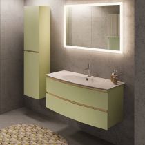 Ensemble BEL AMI 105cm meuble 2 tiroirs laqué avec vasque Céramyl® - DECOTEC Réf. 1820321