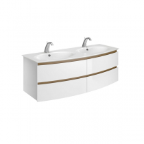 Ensemble BEL AMI 145cm meuble 4 tiroirs laqué avec double vasque Céramyl® - DECOTEC Réf. 1820381