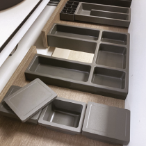 Ensemble BENTO 100cm meuble 2 tiroirs + plan-vasque céramique centré - Laque au choix - DECOTEC