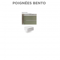 Ensemble BENTO 150cm meuble 1 tiroir 100cm + module 1 tiroir 100cm / Plan compact + vasque - Laque au choix - DECOTEC