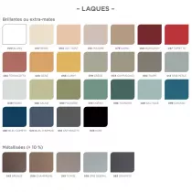 Ensemble BENTO 151cm meuble 4 tiroirs + plan simple vasque Solidsurface (&agrave; droite ou &agrave; gauche) - M&eacute;lamin&eacute; d&eacute;cor bois ou Laque & 