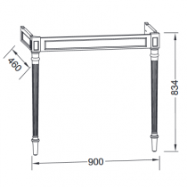 Ensemble Cléo 1889 101cm - Console Laque soft Gris intense + vasque céramique - Jacob Delafon EB727-MWB