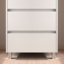 Ensemble COMPLET NOJA 61cm Blanc brillant meuble 3 tiroirs + vasque + miroir + Led - SALGAR Réf. 105619