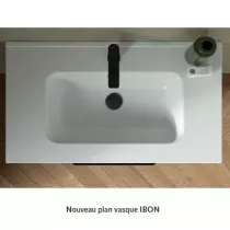Ensemble COMPLET NOJA 91cm Gris satin&eacute; meuble 2 tiroirs + vasque + miroir + Led - SALGAR R&eacute;f. 118567