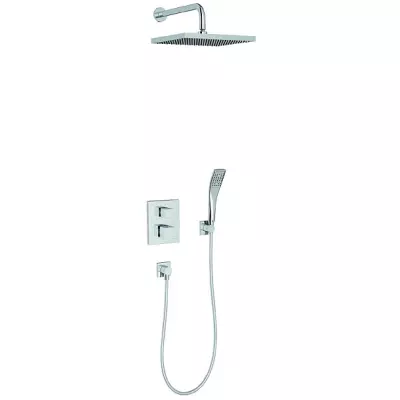 Ensemble douche encastr� thermostatique Modulo carr� Chrom� - JACOB DELAFON R�f. E30757-CP