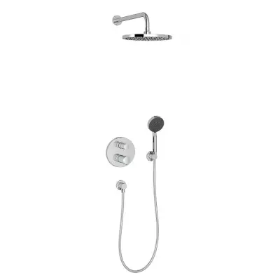 Ensemble douche encastr� thermostatique Modulo rond Chrom� - JACOB DELAFON R�f. E30758-CP