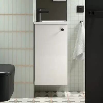 Ensemble meuble + vasque Marville 40cm 1 porte Blanc brillant - SALGAR R�f. 99150