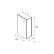 Ensemble meuble + vasque Marville 79cm 2 portes Blanc brillant - SALGAR