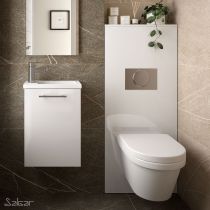 Ensemble meuble + vasque Micro 40cm 1 porte Blanc - SALGAR Réf. 22520