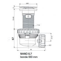Ensemble Nano bonde clic-clac Solidsurface blanc mat + siphon ultra-compact & universel - O\'DESIGN Réf. SV107