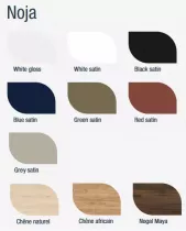 Ensemble NOJA 141cm meuble 2 tiroirs 2 portes Ch&ecirc;ne africain + vasque double (miroir en option) - SALGAR R&eacute;f. 113463
