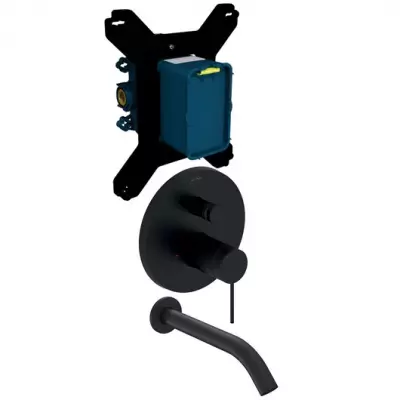 Ensemble robinetterie bain thermostatique encastr�e M�tro Noir mat - JACOB DELAFON R�f. CE25399-TH-BL