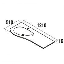 Ensemble Salgar MAM 120cm 2 tiroirs / 1 porte White Cotton mat - Meuble + Plan-vasque (version droite ou gauche)