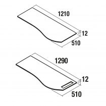 Ensemble Salgar MAM 120cm 2 tiroirs / 1 porte White Cotton mat - Meuble + Vasque à poser (version droite ou gauche)