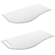 Ensemble Salgar MAM 90cm 2 tiroirs White Cotton mat - Meuble + Vasque à poser (version droite ou gauche)