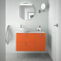 Ensemble Salgar UNIIQ 90cm 2 tiroirs/1 porte à droite - Meuble + Vasque à poser - Coloris & Poignées à personnaliser