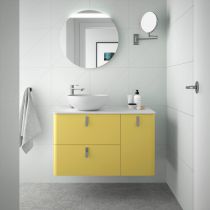 Ensemble Salgar UNIIQ 90cm 2 tiroirs/1 porte à droite - Meuble + Vasque à poser - Coloris & Poignées à personnaliser